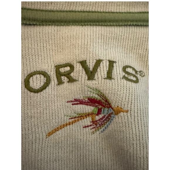 Orvis Blue Quarter Zip Pullover Sweater Men's Size Medium Preppy Golf Old Money - Picture 6 of 7
